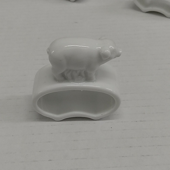 Animal Napkin Holders Rings Pig Cow Sheep Chicken Rooster 4 - Picture 5 of 7